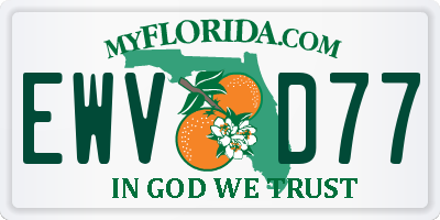 FL license plate EWVD77