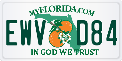 FL license plate EWVD84