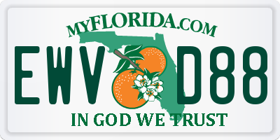 FL license plate EWVD88