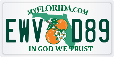 FL license plate EWVD89