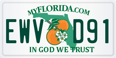 FL license plate EWVD91