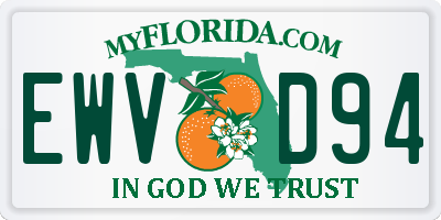 FL license plate EWVD94
