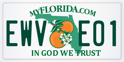 FL license plate EWVE01