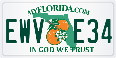 FL license plate EWVE34