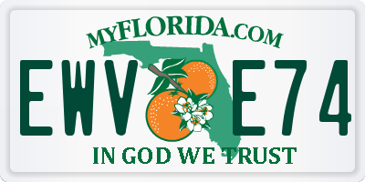 FL license plate EWVE74