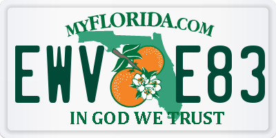 FL license plate EWVE83