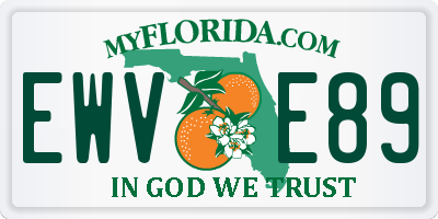 FL license plate EWVE89