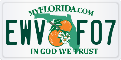 FL license plate EWVF07