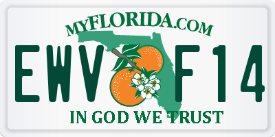 FL license plate EWVF14