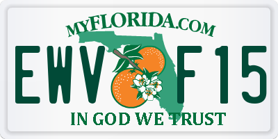 FL license plate EWVF15