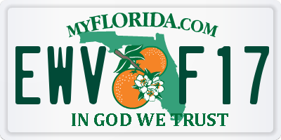 FL license plate EWVF17