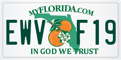 FL license plate EWVF19