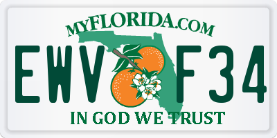 FL license plate EWVF34