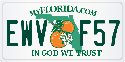 FL license plate EWVF57