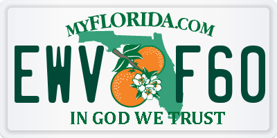 FL license plate EWVF60