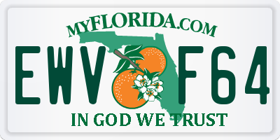 FL license plate EWVF64