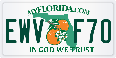FL license plate EWVF70