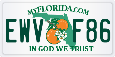 FL license plate EWVF86