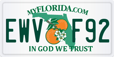 FL license plate EWVF92