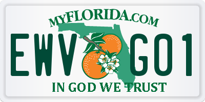 FL license plate EWVG01