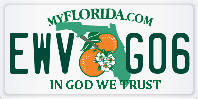 FL license plate EWVG06
