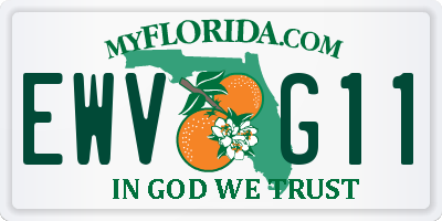 FL license plate EWVG11