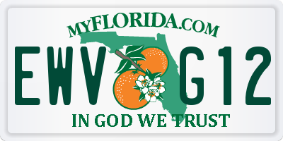 FL license plate EWVG12