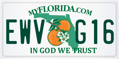 FL license plate EWVG16
