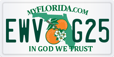 FL license plate EWVG25