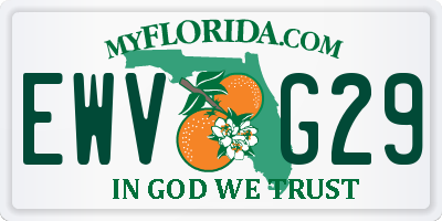 FL license plate EWVG29