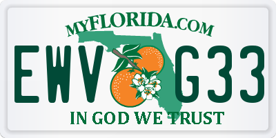FL license plate EWVG33