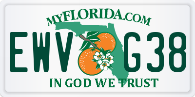 FL license plate EWVG38