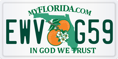 FL license plate EWVG59