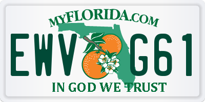 FL license plate EWVG61