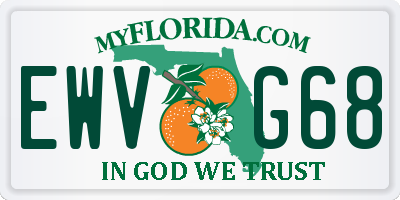 FL license plate EWVG68