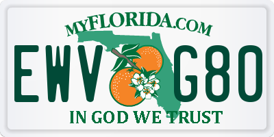 FL license plate EWVG80