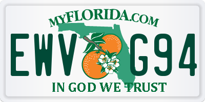 FL license plate EWVG94