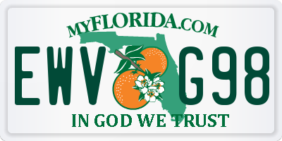 FL license plate EWVG98