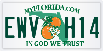 FL license plate EWVH14