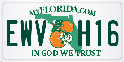 FL license plate EWVH16