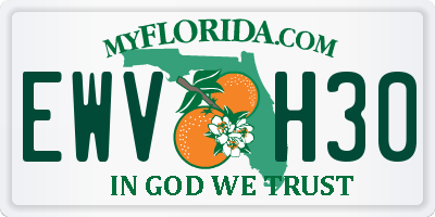 FL license plate EWVH30