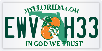 FL license plate EWVH33