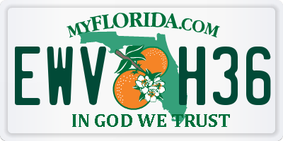 FL license plate EWVH36