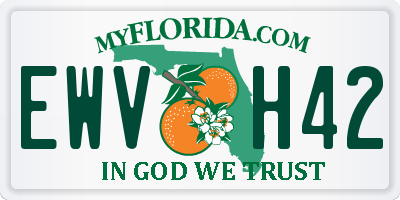 FL license plate EWVH42