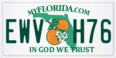 FL license plate EWVH76