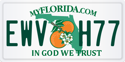 FL license plate EWVH77