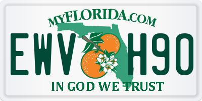FL license plate EWVH90