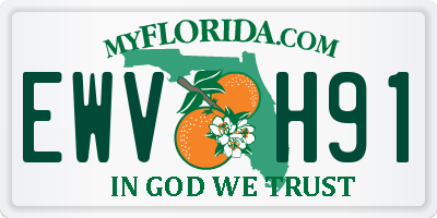FL license plate EWVH91