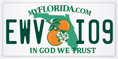FL license plate EWVI09