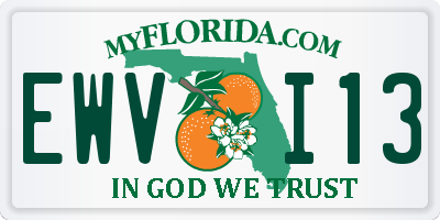 FL license plate EWVI13